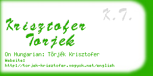 krisztofer torjek business card